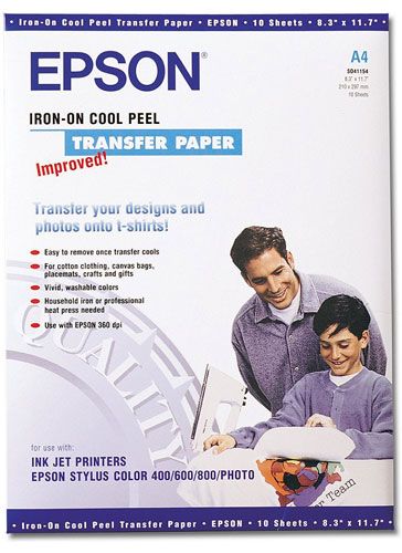 Epson Iron-on Cool Peel Transfer Paper A4 (SO41154)(SO41154) - 1