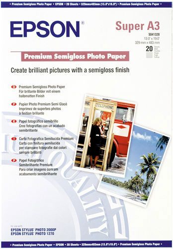 Epson A3 Premium Semi Glossy Photo Paper (S041328)(S041328) - 1