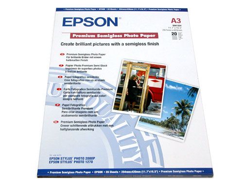 Epson A3 Semi Glossy Photo Paper 20 Sheets (S041334)(S041334) - 1