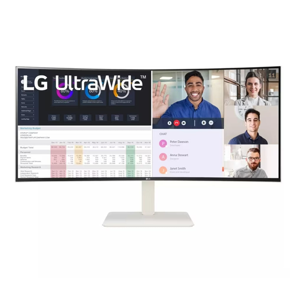 LG UltraWide 38" 144Hz WQHD HDR600 Curved White Gaming Monitor w/ USB-C & KVM(38WR85QC-W) - 1
