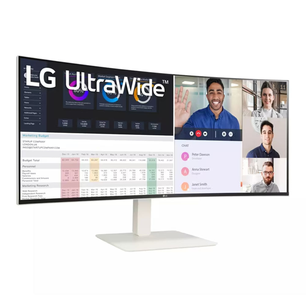 LG UltraWide 38" 144Hz WQHD HDR600 Curved White Gaming Monitor w/ USB-C & KVM(38WR85QC-W) - 3