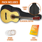 3rd Avenue Full Size Classical Guitar Pack - Natural(NM-STX20ANPK) - 7