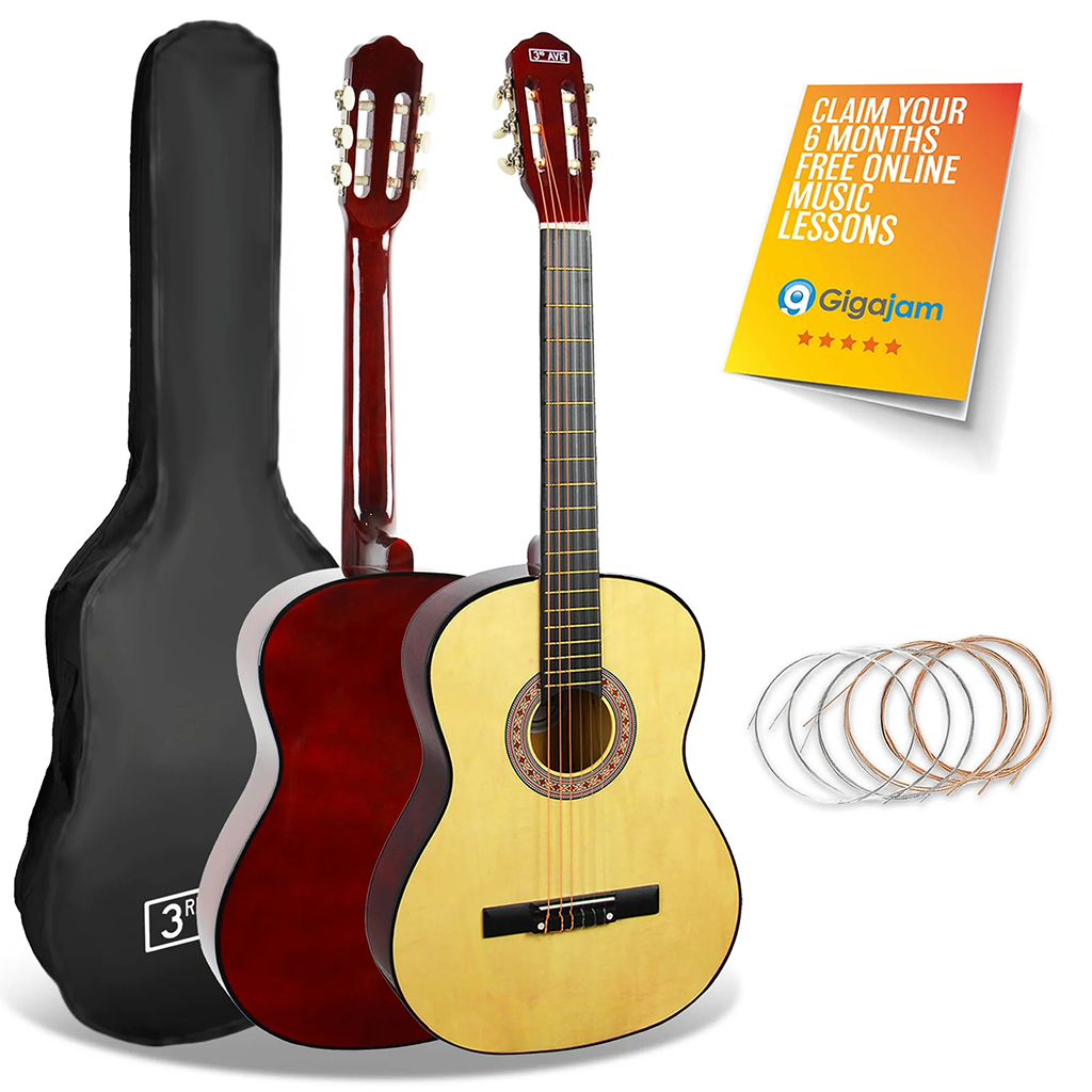 3rd Avenue Full Size Classical Guitar Pack - Natural(NM-STX20ANPK) - 1