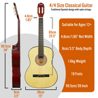 3rd Avenue Full Size Classical Guitar Pack - Natural(NM-STX20ANPK) - 9
