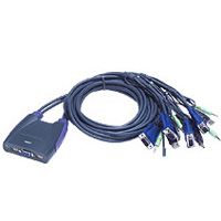 ATEN CS64U 4 Port USB VGA/Audio Cable KVM Switch - 1.8m(CS64U) - 1