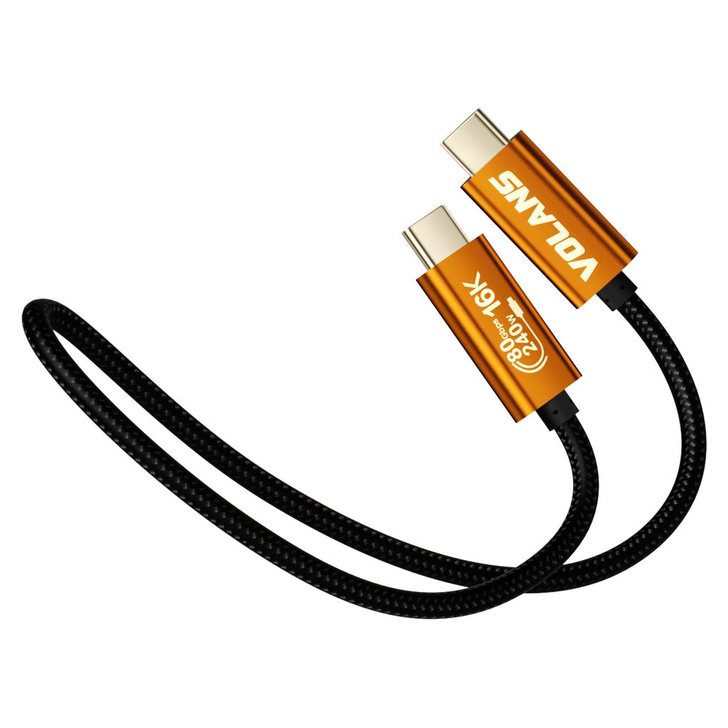 VOLANS VL-UT50 50cm Aluminium USB5 Cable Thunderbolt 5 Compatible