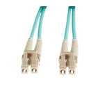 4Cabling 0.5m OM4 LC to LC Multimode Fibre Optic Patch Cable - Aqua(FL.OM4LCLC05M) - 1