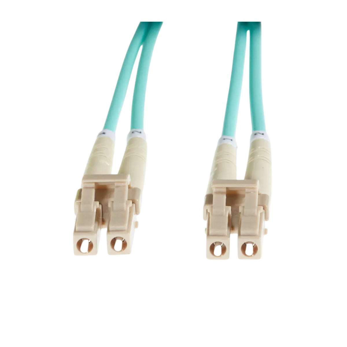 4Cabling 0.5m OM4 LC to LC Multimode Fibre Optic Patch Cable - Aqua(FL.OM4LCLC05M) - 1