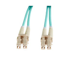 4Cabling 1m OM4 LC to LC Multimode Fibre Optic Patch Cable - Aqua(FL.OM4LCLC1M) - 1