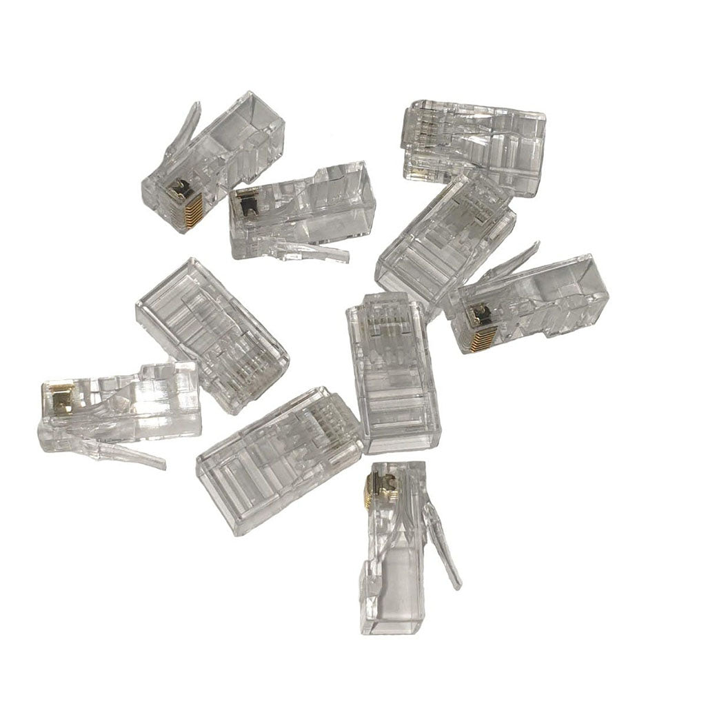 4Cabling Cat6 8 Position RJ45 One-Piece Modular Crimp Plug - Stranded - 10 Pack(005.002.0034) - 1