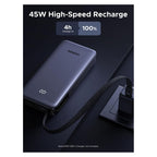 UGREEN Nexode Power Bank 20000mAh 45W with Built-in USB-C Cable
