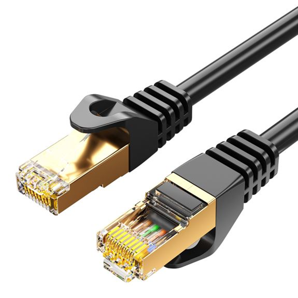 8Ware CAT7 0.5m (50cm) RJ-45 Ethernet Network LAN UTP Snagless Cable - Black(CAT7-F-0.5BLK) - 1