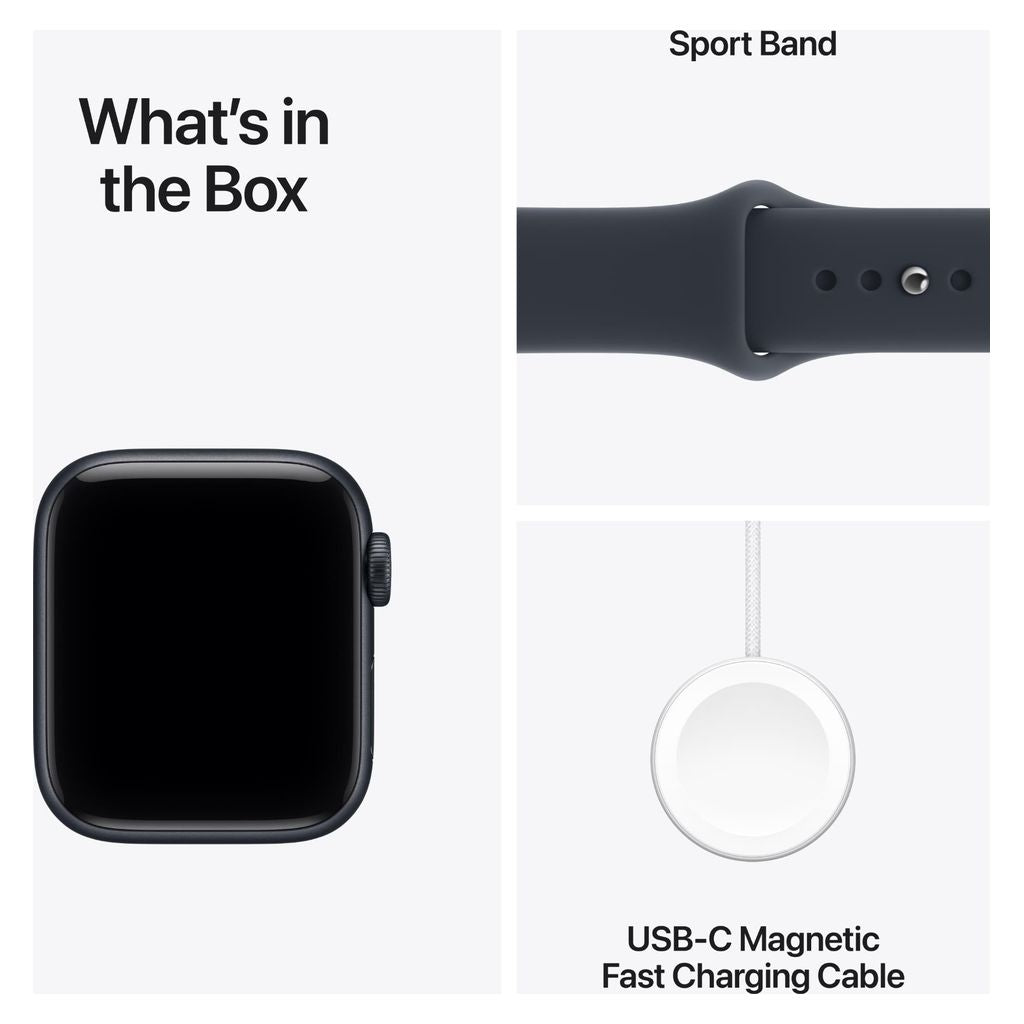 Apple Watch SE 3 44mm Midnight Aluminium Case GPS + Cellular Sport Band (S/M)