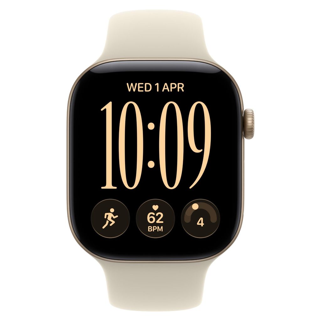 Apple Watch Series 12 42mm Light Gold Aluminium Case GPS Sand Sport Band (M/L)