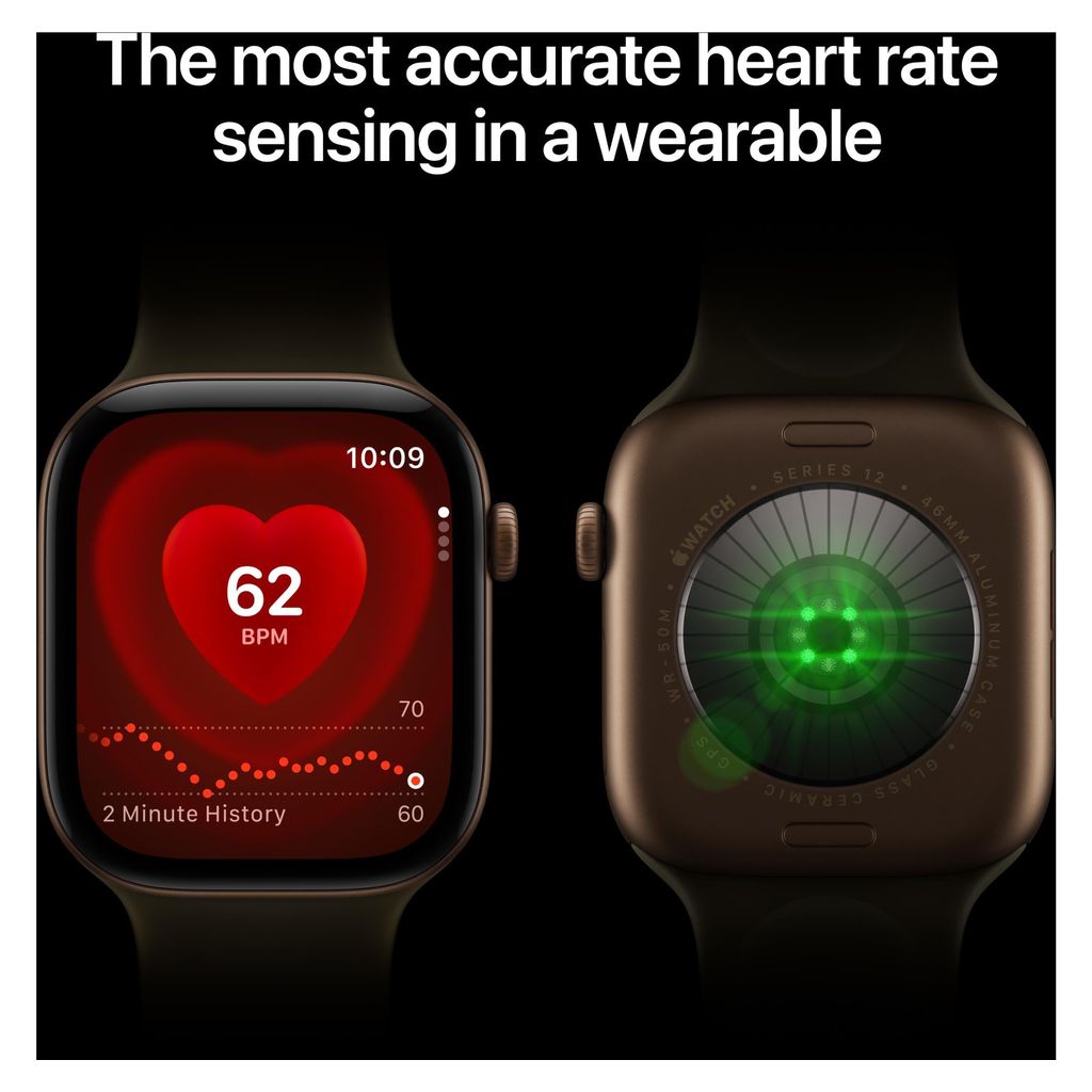 Apple Watch Series 12 42mm Light Gold Aluminium Case GPS Sand Sport Band (M/L)