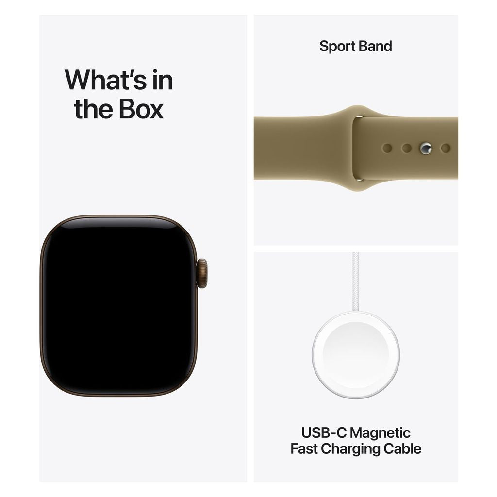 Apple Watch Series 12 42mm Dark Bronze Aluminium Case GPS Olive Sport Band (S/M)