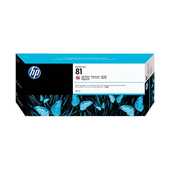 HP 81 Light Magenta Dye 680ml Ink Cartridge (C4935A)(C4935A) - 1