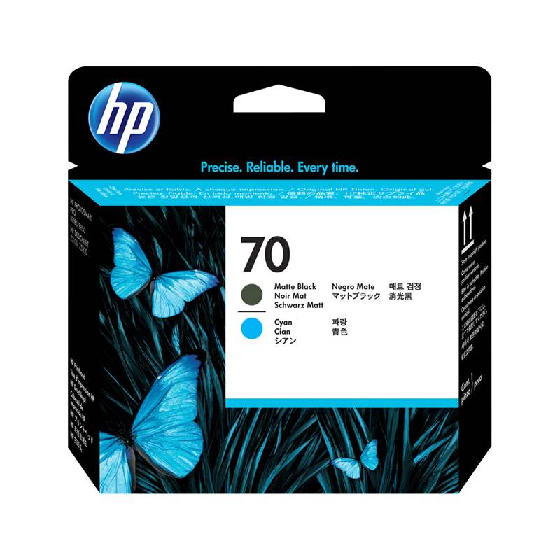 HP 70 130ml Matte Black & Cyan Printhead (C9404A)(C9404A) - 1