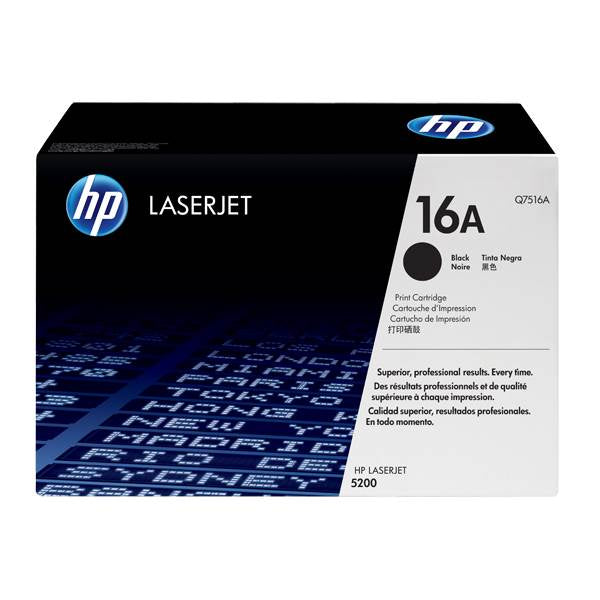 HP 16A LaserJet 5200 Black Toner 12K pages (Q7516A)(Q7516A) - 1