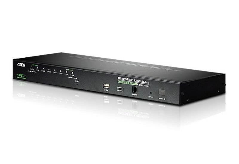 ATEN CS1708i 1 Local/Remote Share Access 8 Port PS/2-USB VGA KVM over IP Switch(CS1708I-AT-U) - 1