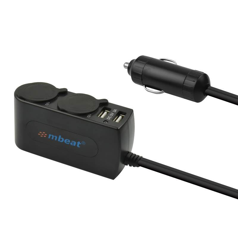 Mbeat 3A/15W Dual Port USB and Cigarette Lighter Charger(USB-C202) - 1