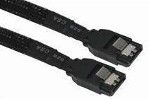 Astrotek SATA3 Male to Male SATA Data Cable - 30cm - Black(AT-SATA3NB-180D) - 1