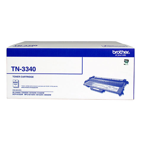 Brother TN-3340 Mono Laser Toner - 8,000 page Yield - Black(TN-3340) - 1