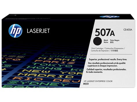 HP 507A Black LaserJet Toner Cartridge (CE400A)(CE400A) - 1