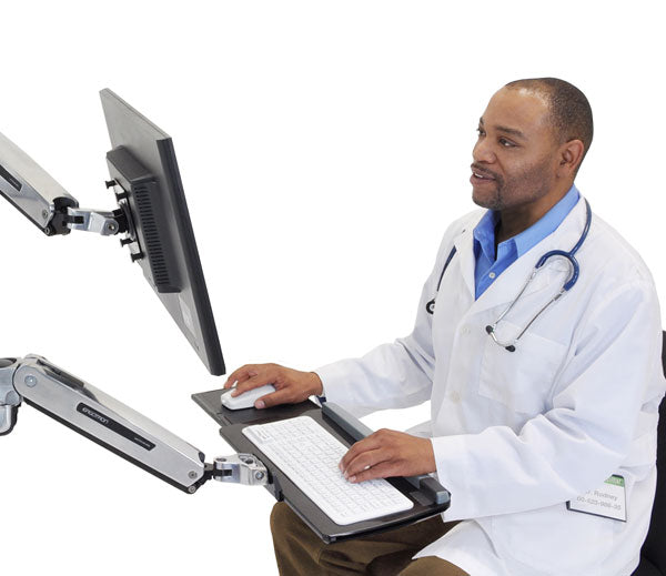 Ergotron LX Sit-Stand Keyboard Arm - Polished(45-354-026) - 6