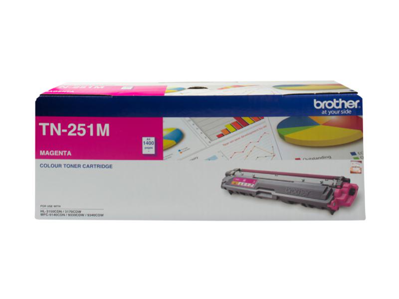 Brother TN-251M Magenta Toner Cartridge - Up to 1,400 Pages(TN-251M) - 1
