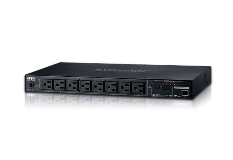ATEN PE8108 15A/10A 8 Outlet 1U Outlet-Metered & Switched eco PDU(PE8108) - 1