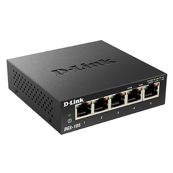 D-Link DGS-105 5-Port Gigabit Desktop Switch (Metal Housing)(DGS-105) - 1