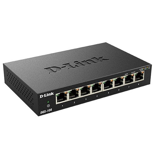D-Link DGS-108 8-Port Gigabit Desktop Switch (Metal Housing)(DGS-108) - 1
