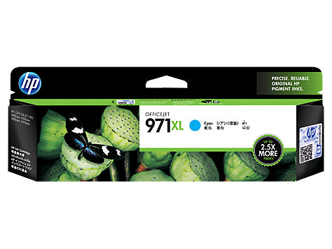 HP 971XL High Yield Cyan Original Ink Cartridge, up to 6600 pages (CN626AA)(CN626AA) - 1