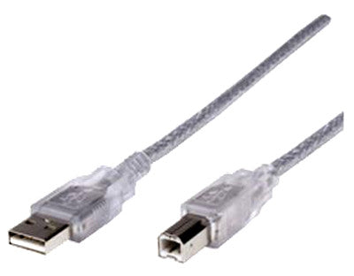 Astrotek USB A-B Cable Translucent Silver 5M - AT-USB-AB-5M(AT-USB-AB-5M) - 1