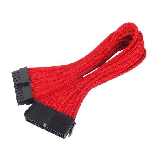 SilverStone Red PP07 24 To 24Pin Motherboard Sleeved Power Cable(SST-PP07-MBR) - 1