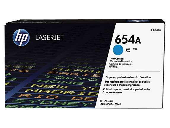 HP CF331A 654A Cyan Original LaserJet Toner Cartridge(CF331A) - 1