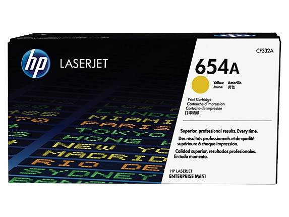 HP CF332A 654A Yellow Original LaserJet Toner Cartridge(CF332A) - 1