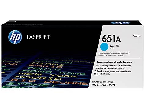 HP CE341A 651A Cyan Original LaserJet Toner Cartridge(CE341A) - 1