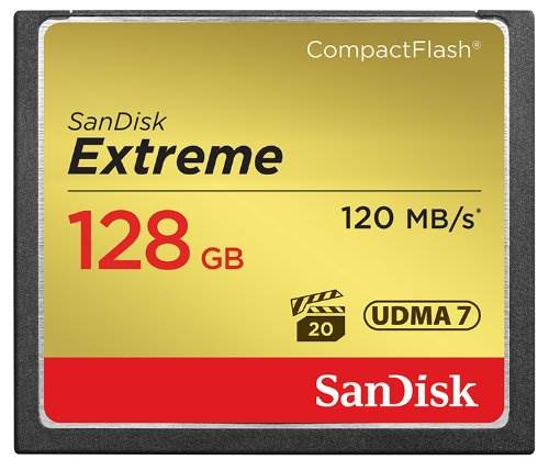 SanDisk 128GB Extreme CF CompactFlash Memory Card - 120MB/s(SDCFXSB-128G-G46) - 1