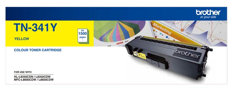 Brother TN-341Y Yellow Toner(TN-341Y) - 1