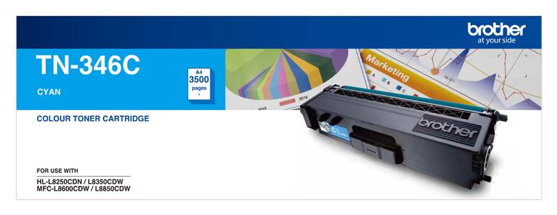 Brother TN-346C Cyan Toner(TN-346C) - 1