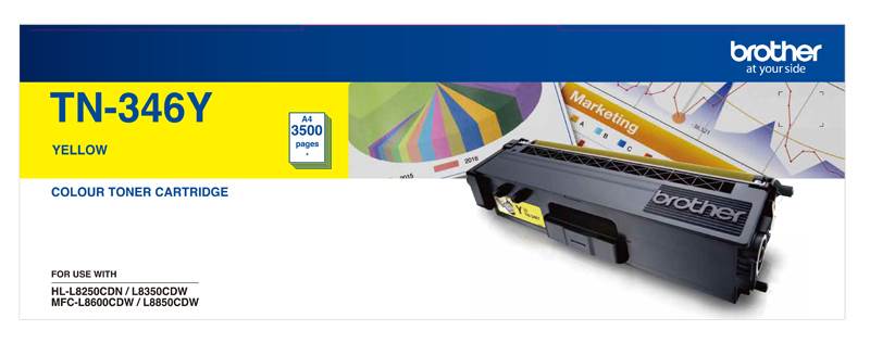 Brother TN-346Y Yellow Toner(TN-346Y) - 1
