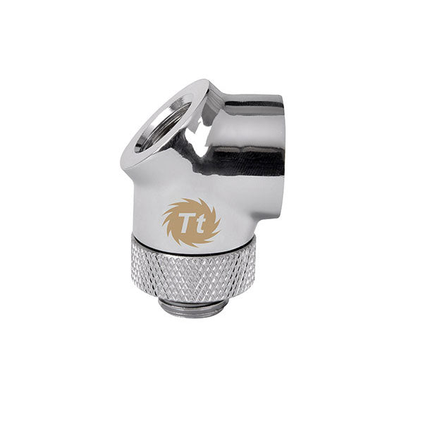 Thermaltake Pacific G1/4 45 & 90 Degree Adapter - Chrome(CL-W053-CU00SL-A) - 1