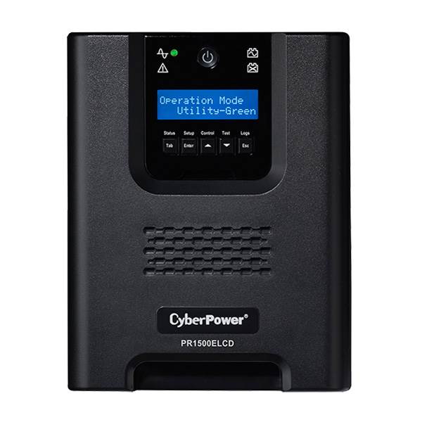 CyberPower PR1500ELCD Professional Tower 1500VA / 1350W Pure Sine Wave UPS(PR1500ELCD) - 1