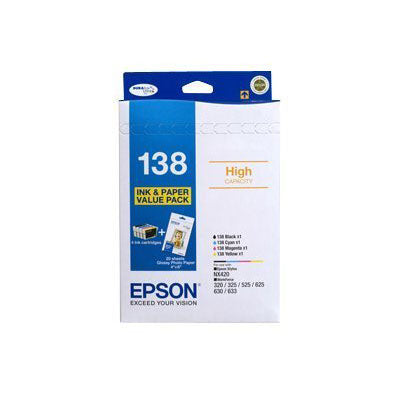 Epson 138 - High Capacity Bundle Pack 4 Inks+GPP 20P Ink Cartridge(C13T138695) - 1
