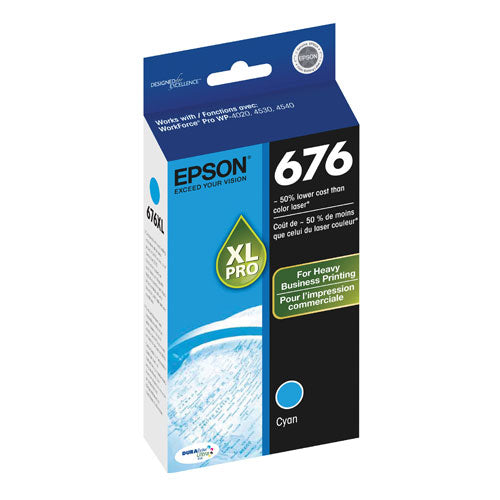 Epson 676XL Cyan Ink Cart 1,200 pages Cyan(C13T676292) - 1