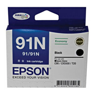 Epson 91N Black Ink Cart 180 pages Black(C13T107192) - 1