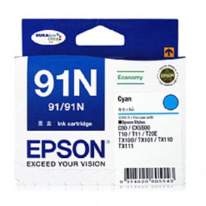 Epson 91N Cyan Ink Cart 215 pages Cyan(C13T107292) - 1