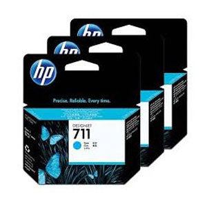 HP 711 3-pack 29-ml Cyan Ink Cartridges CZ134A(CZ134A) - 1